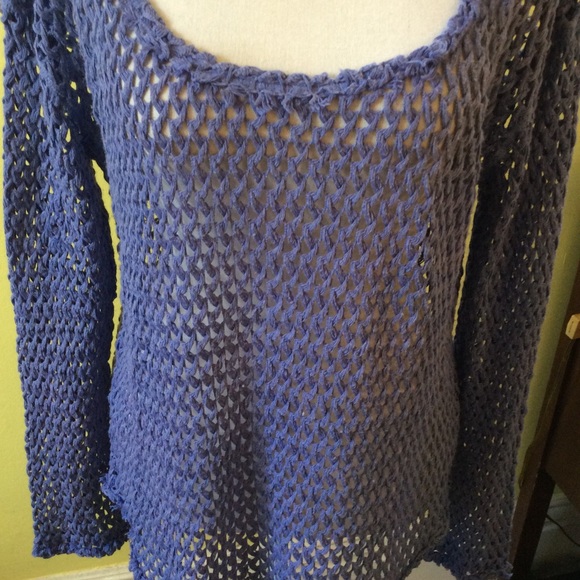 We the Free Crocheted Purple Top Size L - Picture 3 of 12